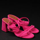L'Autre Chose Scarpa Donna Sandalo Suede Tacco 7 Cintino Sulla Caviglia Fascia Con Infradito