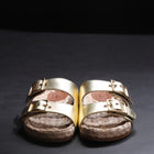 L'Autre Chose Sandalo Doppia Fascia Espadrillas Laminato O Washed