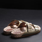 L'Autre Chose Sandalo Doppia Fascia Espadrillas Laminato O Washed
