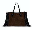 Gianni Chiarini Borsa Shopping  Pelle Scamosciata Con Frange