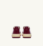 Autry Sneakers Medalist Low In Pelle Bianco Bordeaux