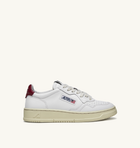 Autry Sneakers Medalist Low In Pelle Bianco Rosso