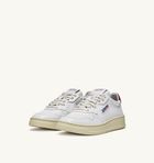 Autry Sneakers Medalist Low In Pelle Bianco Rosso