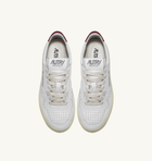 Autry Sneakers Medalist Low In Pelle Bianco Rosso