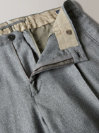 Pantalone Tapered Fit in Flanella Grigio Chiaro - Incotex Venezia 1951