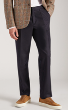 Pantalone Tapered Fit in Flanella Blu - Incotex Venezia 1951