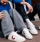 V - 10 B - Mesh White Natural Marsala - Veja
