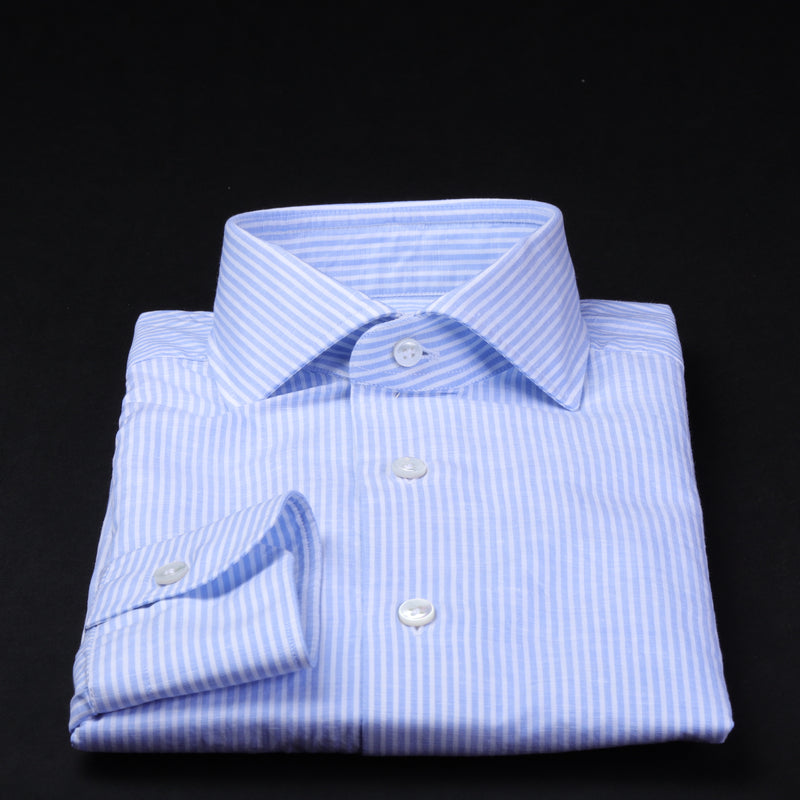 Barba Camicia Modello Culto Cotone / Lino Fantasia Riga