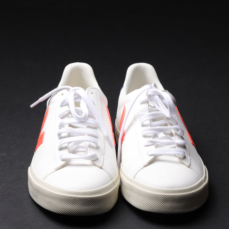 Veja Sneaker Uomo Pelle White Orange Fluo Cobalt