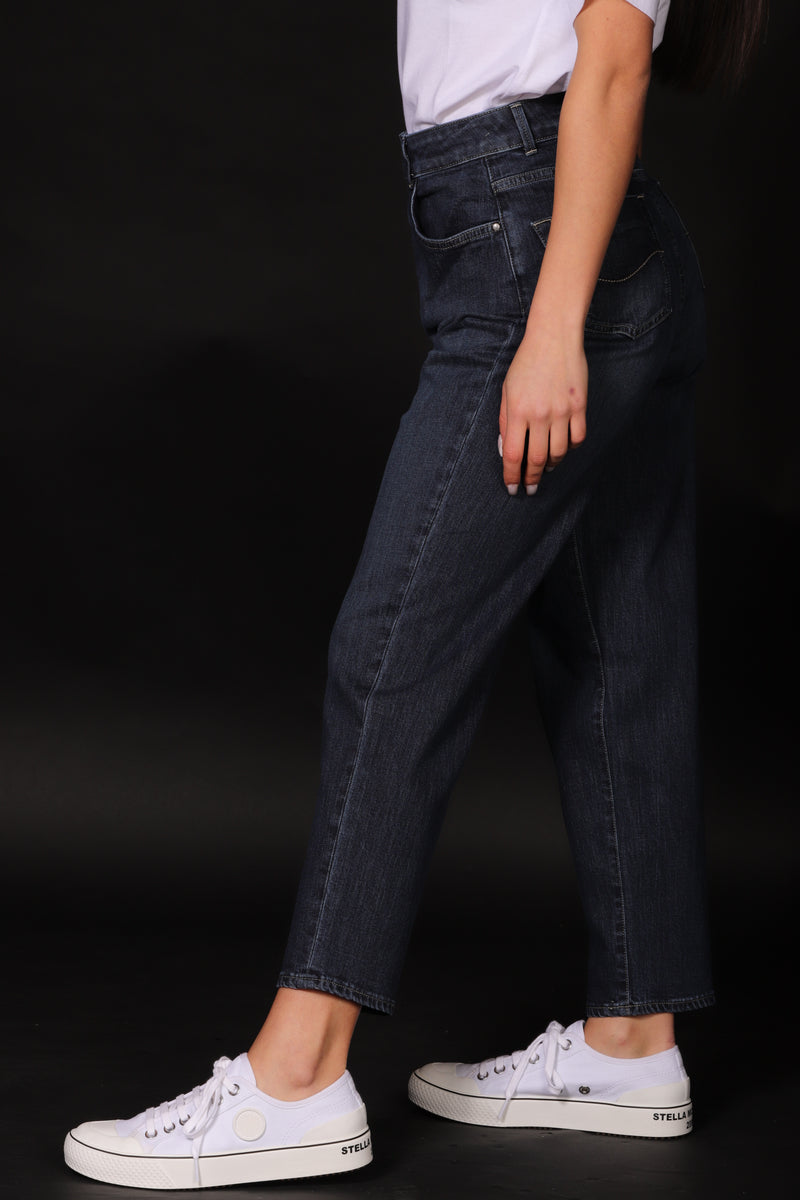Cigala's Pantalone Donna Jeans Denim Scuro Regolare Elasticizzato