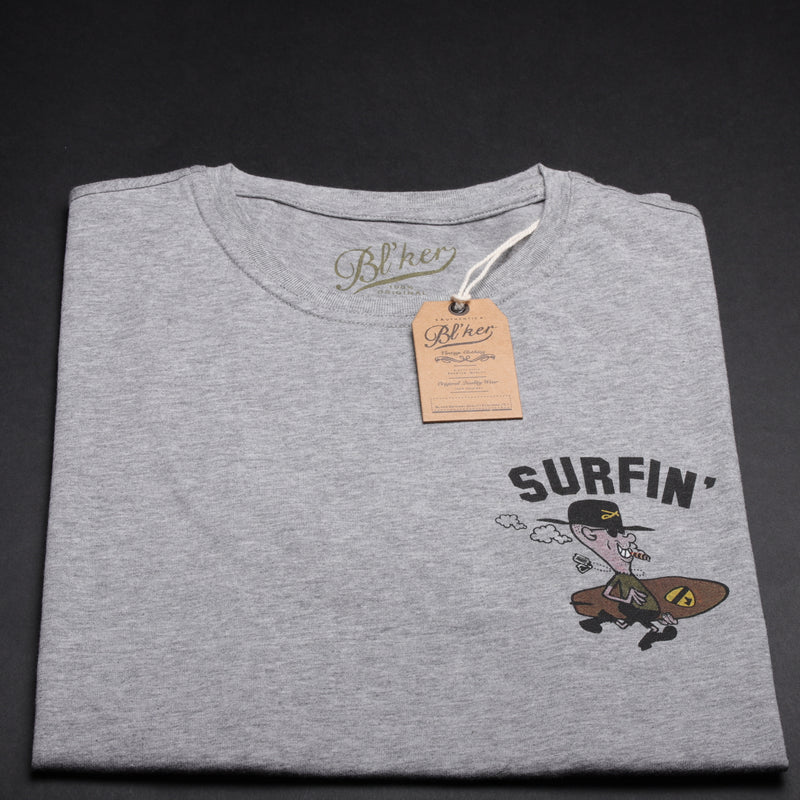 Blker T-Shirt Uomo Mezza Manica Stampa Surfing Cowboy