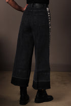 Stella MC Cartney - Jeans Con Banda Logo Laterale Org Vintage Logo Tape Trousers Vintage  Black Denim