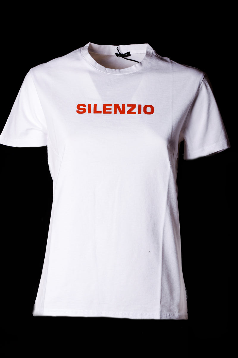 Aspesi T- Shirt Donna Stampa "Silenzio"Mezza Manica Cotone
