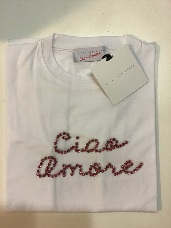 Giada Benincasa - T-Shirt M/M Swaroski Ciao Amore Art.F0803T