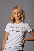 Nora Barth Factory Group - Nora Barth T-Shirt Bianca Donna M/M  Con Scritta Oro/Verde Art. 1765B - 102