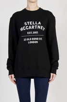 Stella MC Cartney Felpa 23 Old Bond Street Fondo Nero Con Stama A Contrasto
