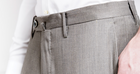 G.T.A.Moda Pantalone Taglio Classico Senza Pence IN Lana Tasmania
