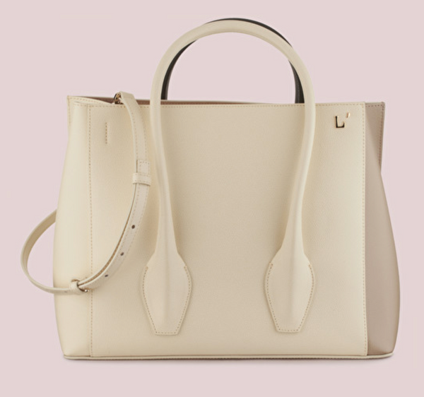 L'Autre Chose Borsa Pelle+Tres Naturale/Latte Mini Tote