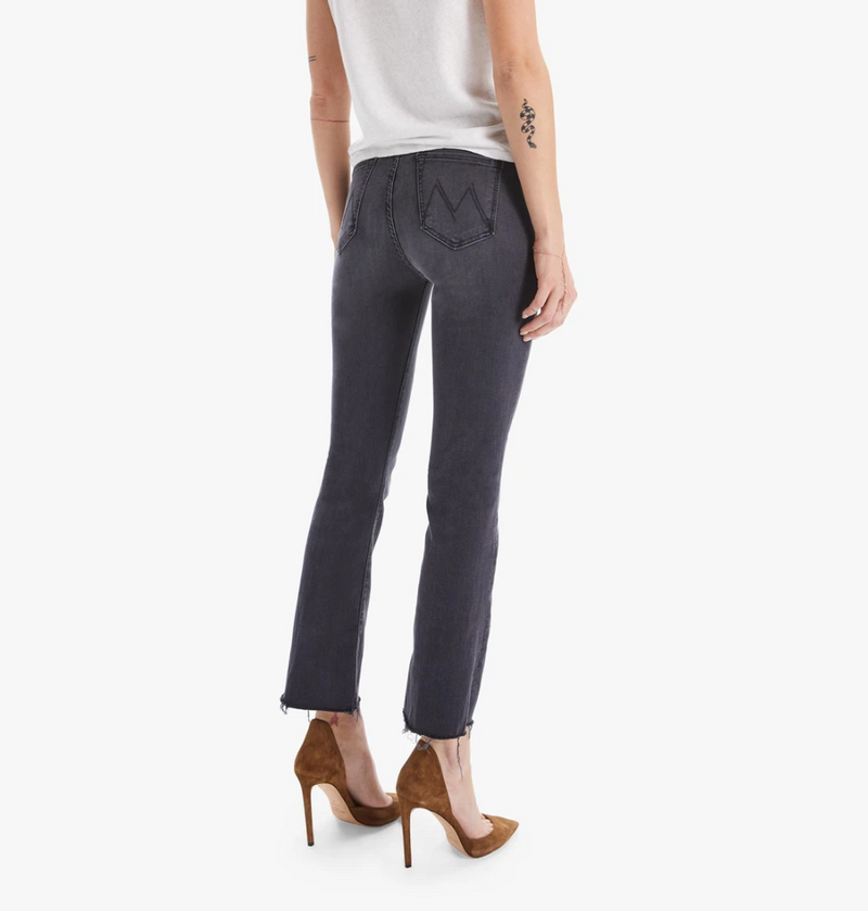 Mother Jeans Donna Grigio A Zampetta Mod. The Huster Ankle Fray