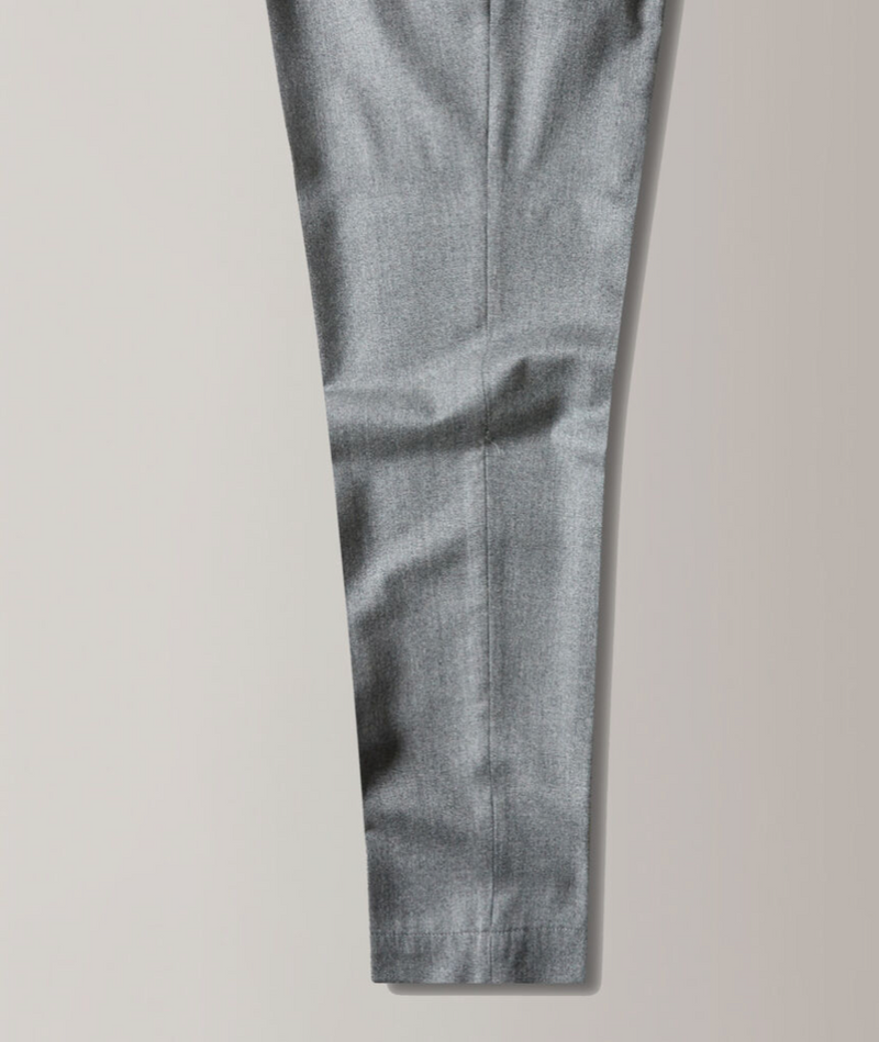 Pantalone Tapered Fit in Flanella Grigio Chiaro - Incotex Venezia 1951
