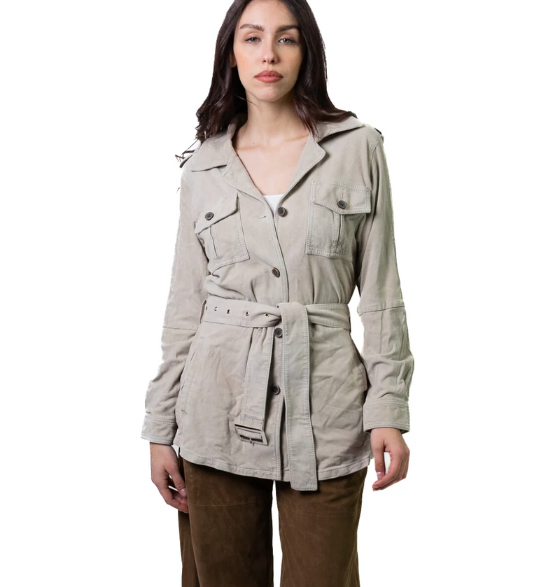 A.D'Amico Trench Donna Con Cinta IN Suede Mod.Bertha Art. Dgd0145