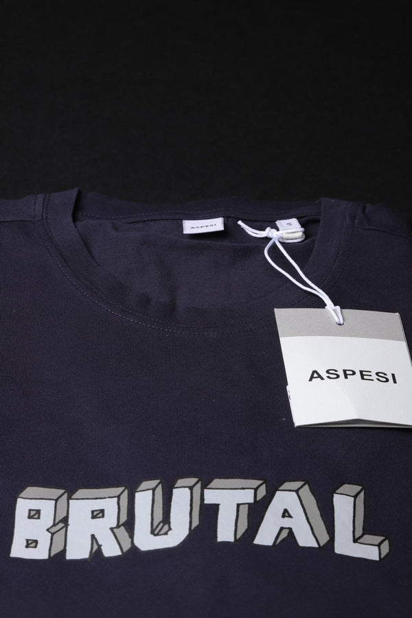 Aspesi Uomo T-Shirt Mezza Manica Stampa "Brutal"